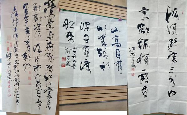甘霖现场部分书法作品展示